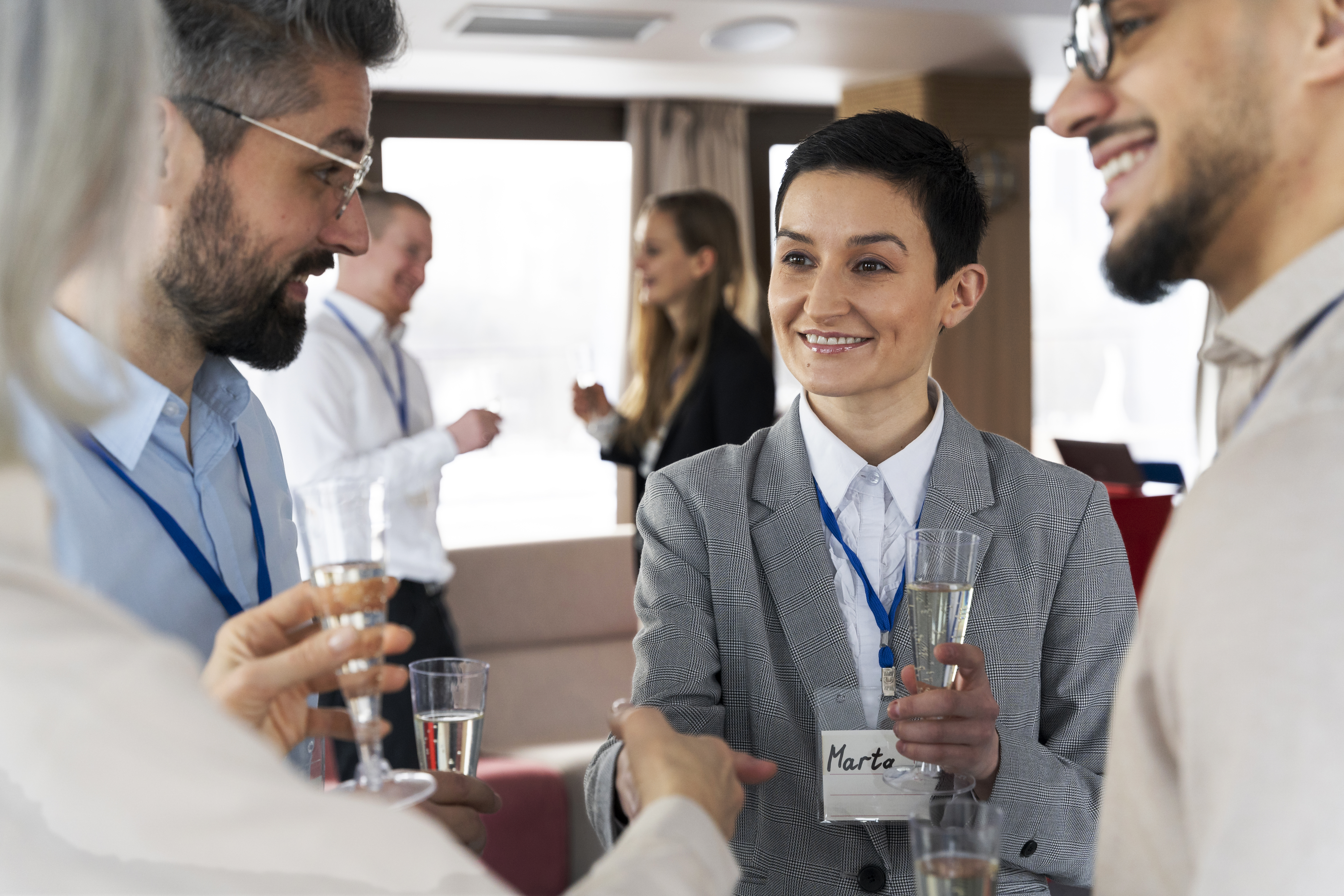 people taking part business event